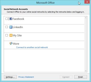 Outlook 2013 Preview - Connect to your social Contacts 2