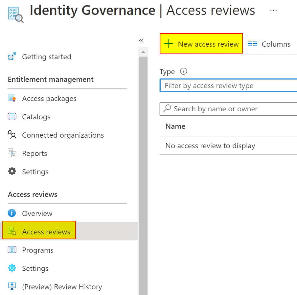 Screenshot - Azure AD Access Review